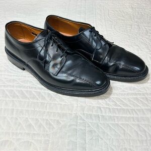 Allen Edmonds Hillcrest Black Leather Derby Shoes Bicycle Toe Design Men’s Sz 9D